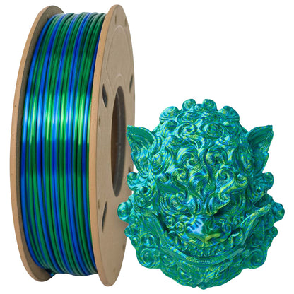 Filament - Toyar PLA Silk Candy Rainbow Colours Alternating 1.75mm 3D Printing Filament