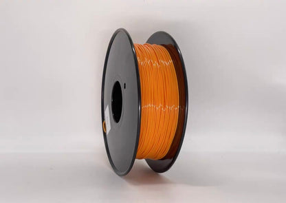 A spool of Toyar TPU Standard Colour 1.75mm 3D Printing Filament in orange, ideal for printing flexible parts, is displayed against a plain white background.