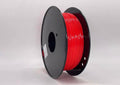 A spool of Toyar TPU Standard Colour 1.75mm 3D Printing Filament, in red, is wound around a black reel and displayed against a plain white background.