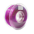 The Toyar TPU Transparent 1.75mm 3D Printing Filament is a flexible, transparent purple spool from Toyar, featuring technical details labeled on the side for easy identification.
