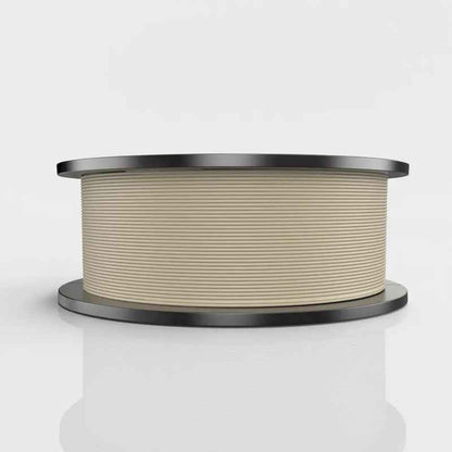 The packaging of Tronhoo Wood PLA 3D printing filament, highlighting its eco-friendly properties.