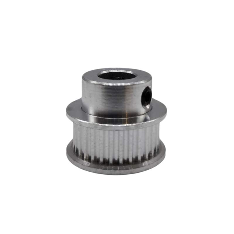A close-up of a 3D Printing Perth - Cirrus Link GT2 6mm Bore Synchronous Wheel, a metal object with 6mm width.