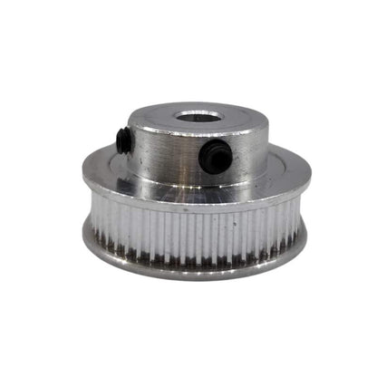 A GT2 6mm Bore Synchronous Wheel with black dots, made by 3D Printing Perth - Cirrus Link.