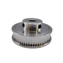 A GT2 10mm Bore Synchronous Wheel made of stainless steel, featured on a white background, by 3D Printing Perth - Cirrus Link.