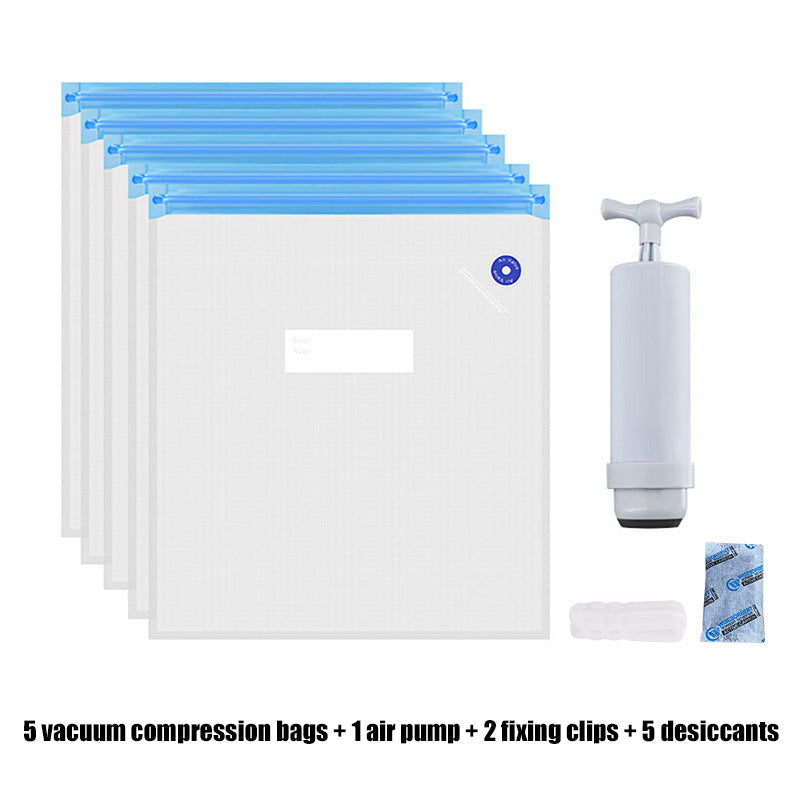 Set of ten vacuum storage bags from 3D Printing Perth - Cirrus Link, featuring an air pump sealing kit, four fixing clips, and ten desiccant packs for optimal protection.