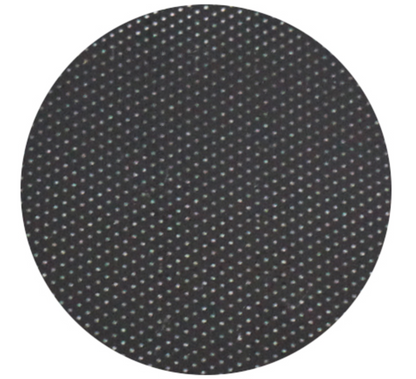 Close-up of the "Lattice Platform Glass Platform 4mm Thick" by 3D Printing Perth - Cirrus Link, featuring a circular black fabric with a dense grid of small white dots, resembling a fine lattice platform.