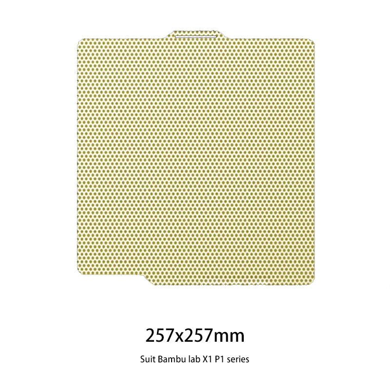 Dual-Sided PEI Build Plate with Honeycomb Texture (No Magnet)