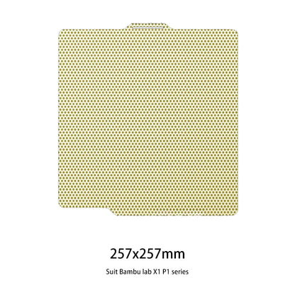Dual-Sided PEI Build Plate with Honeycomb Texture (No Magnet)