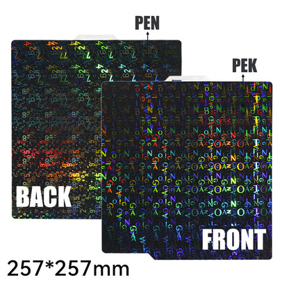 Bambu Lab X1/P1 Series Build Plates, Dual-Sided Surfaces 257×257mm (No Magnet)