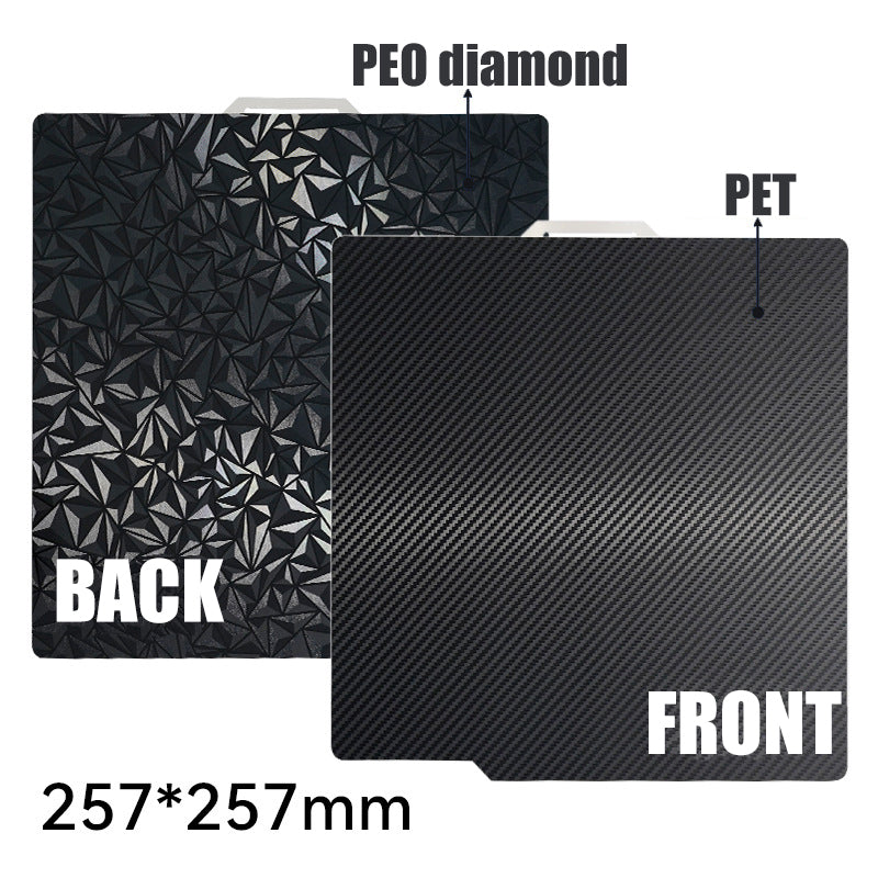Bambu Lab X1/P1 Series Build Plates, Dual-Sided Surfaces 257×257mm (No Magnet)