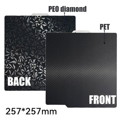 Bambu Lab X1/P1 Series Build Plates, Dual-Sided Surfaces 257×257mm (No Magnet)