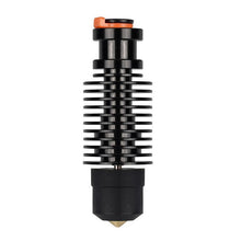 A black metal 3D printer nozzle with a ribbed design and an orange accent on top integrates seamlessly with the VORON 2.4 Prusa CHC V6 Ceramic Hot End Kit, offered by 3D Printing Perth - Cirrus Link.