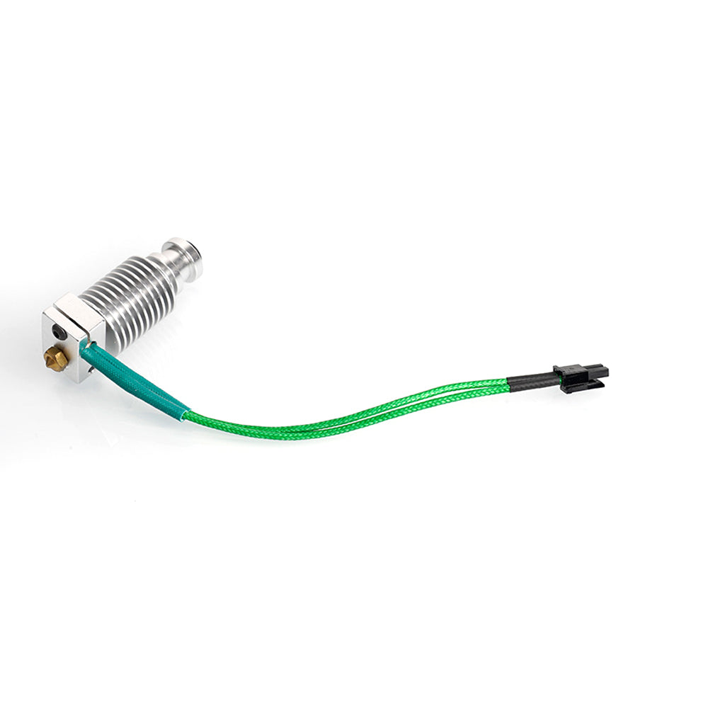 The Voron Green 24V 50W/65W 15cm Heating Rod for 3D Printers by 3D Printing Perth - Cirrus Link features a green insulated wire and black connector, shown on a white background.