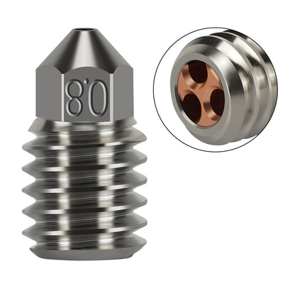 Bambu Lab X1/P1 Bimetal Copper Plated CHT Clone Nozzle
