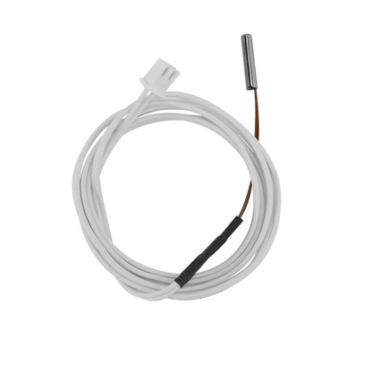 The Dumet Wire Thermistor 100k 3950 from 3D Printing Perth - Cirrus Link features a coiled white wire, XH2.54 terminal connector, and a metal sensor, making it ideal for precise temperature control in 3D printing projects. Length: 1 meter.