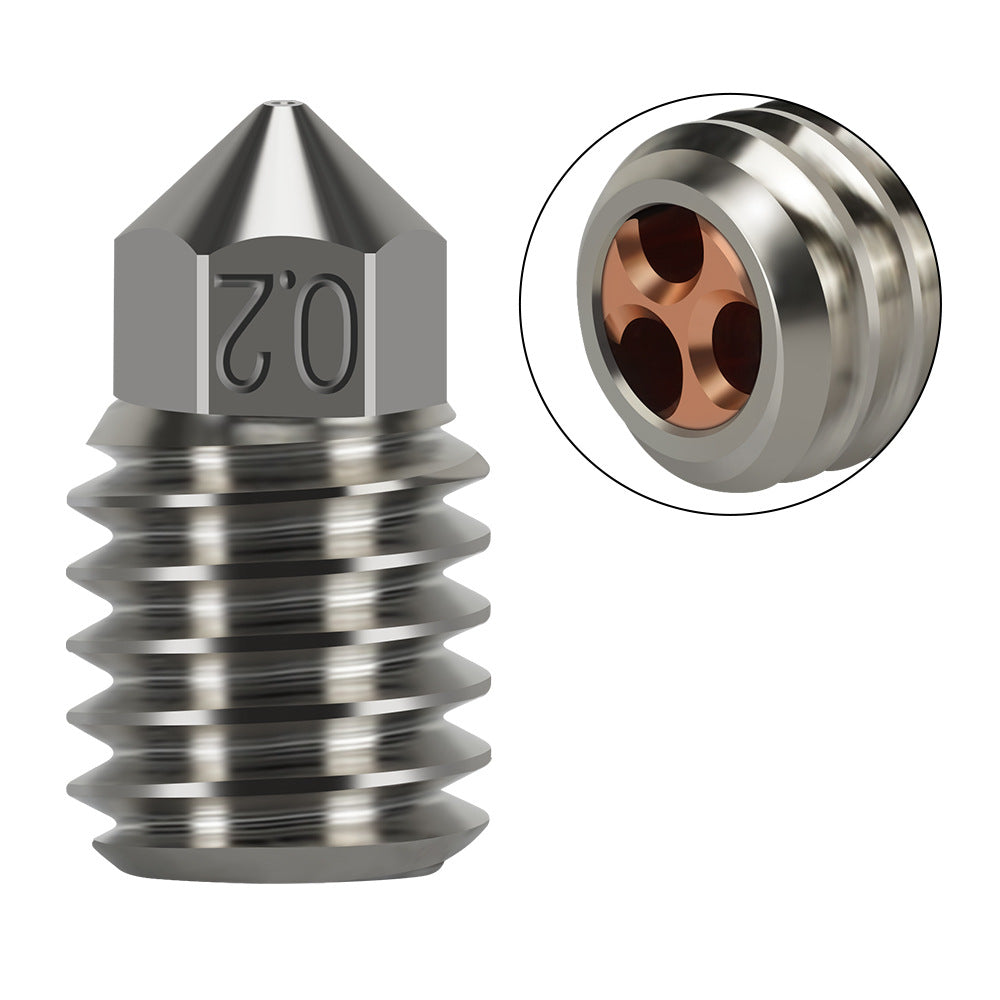 Bambu Lab X1/P1 Bimetal Copper Plated CHT Clone Nozzle