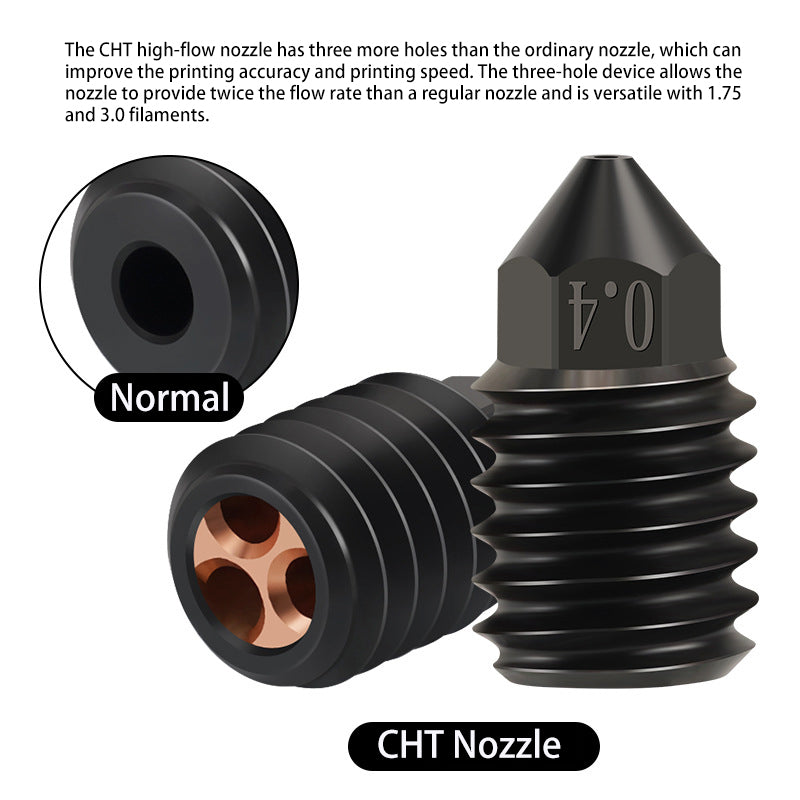 Bambu Lab X1/P1 Hardened Die Steel CHT Clone Nozzle
