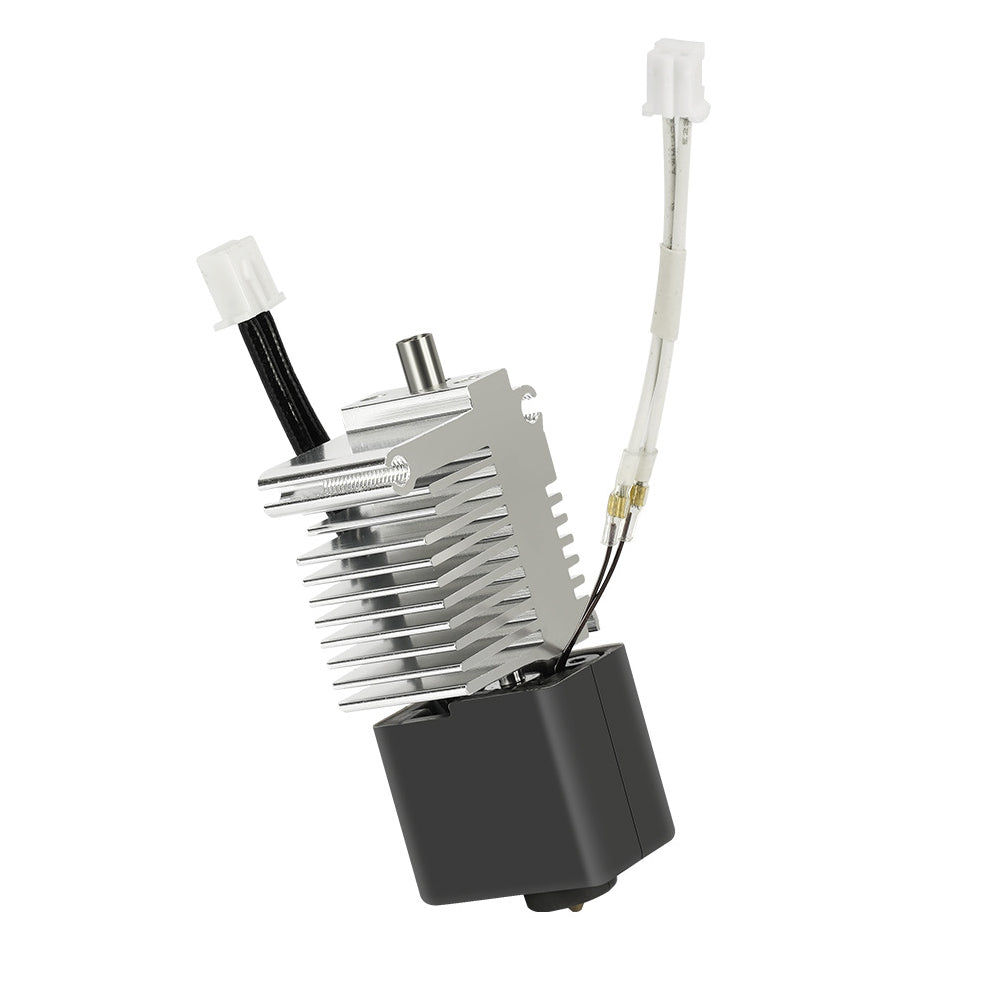 The Anycubic Kobra 3 from 3D Printing Perth - Cirrus Link features a sleek metal and black design with exposed wires and connectors, equipped with a Brass 0.4mm Nozzle and Heat Sink for precise 3D printing.