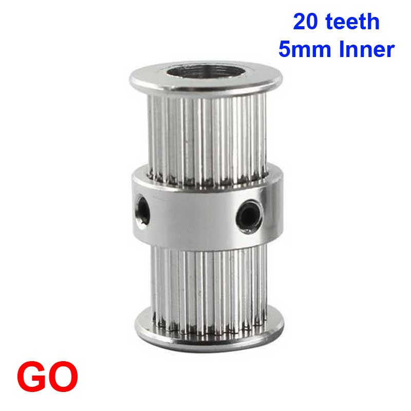 Sync Wheel Drive Dual Slots Aluminum for 6mm GT2 Timing Belt