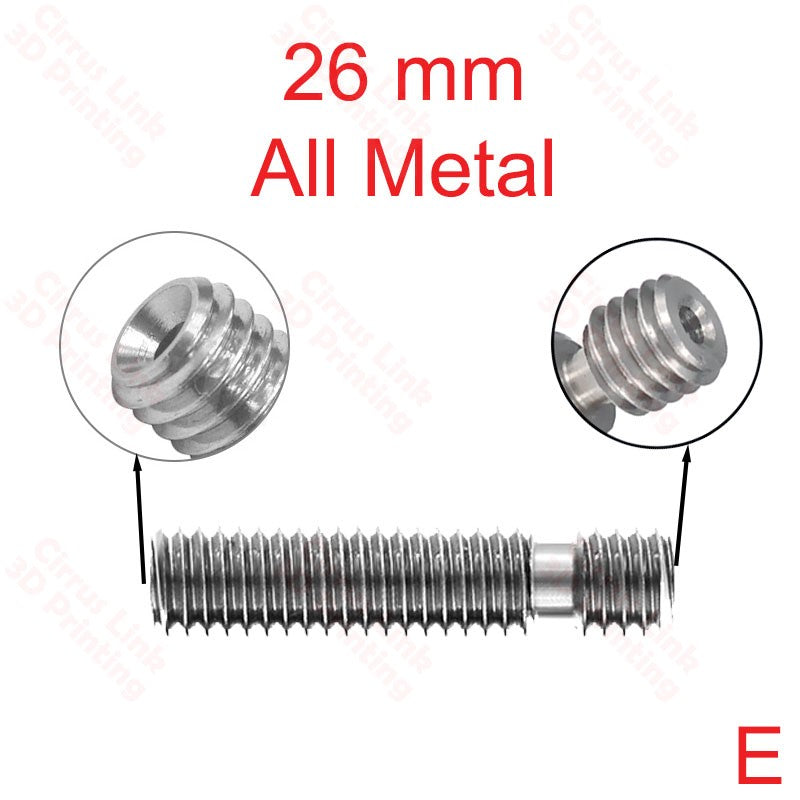 Throat MK8 Threaded 26.5mm long - High-quality throat for 3D printers.