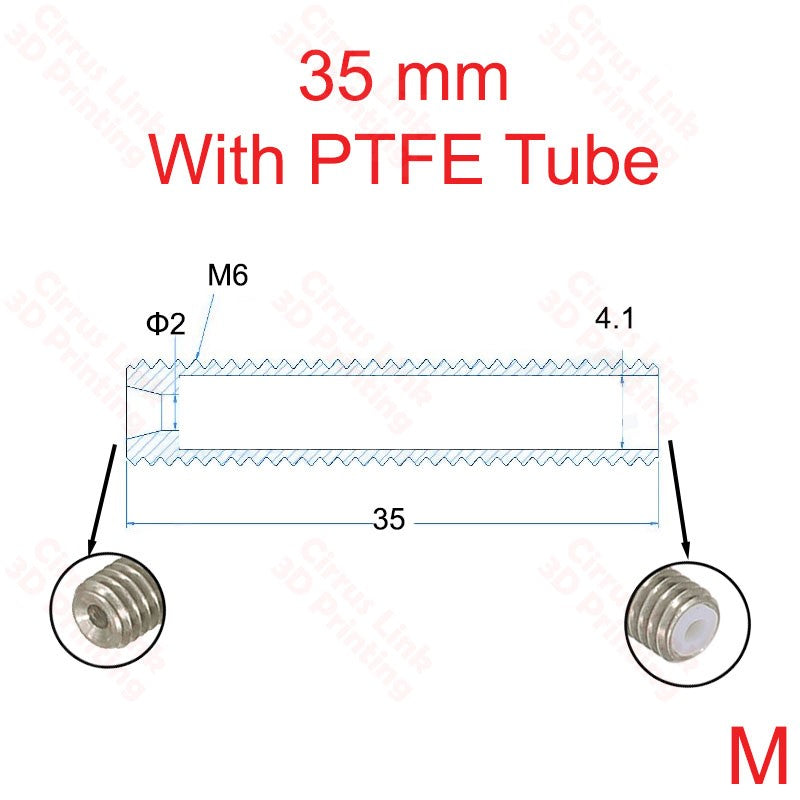 MK8 3D Printing 35mm with PTFE Tube Throat Perth selling now.
