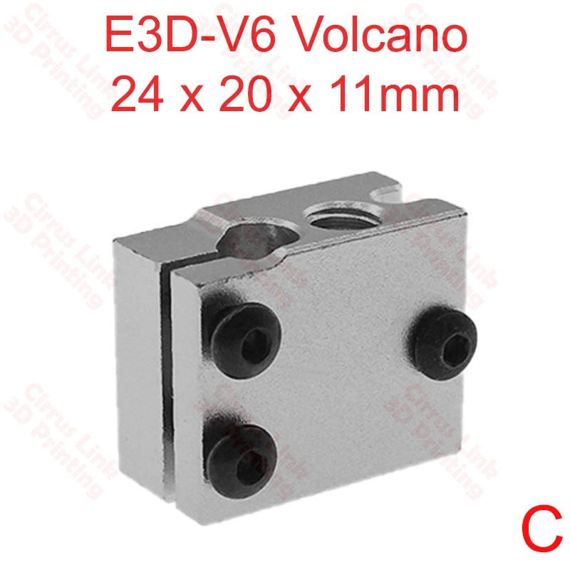 Buy the E3D-V6 Volcano sytle 3D printer heating block in Perth Australia