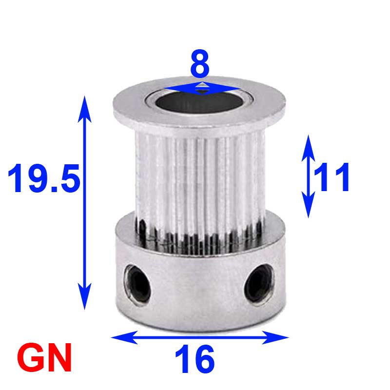 Buy GT2 6mm Belt Width 20 Teeth 5mm Bore Timing Pulley Online in India Buy GT2 6mm Belt Width 20 Teeth 5mm Bore Timing Pulley Online in India