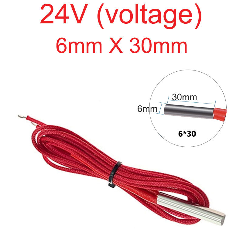 Ceramic Heater Cartridge - 24V Voltage, compact size, powerful heating element for efficient performance.