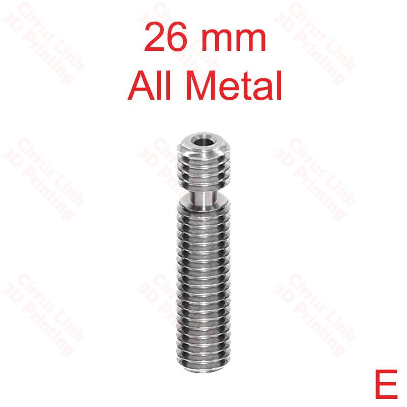 Throat MK8 Threaded 26.5mm long - High-quality throat for 3D printers.