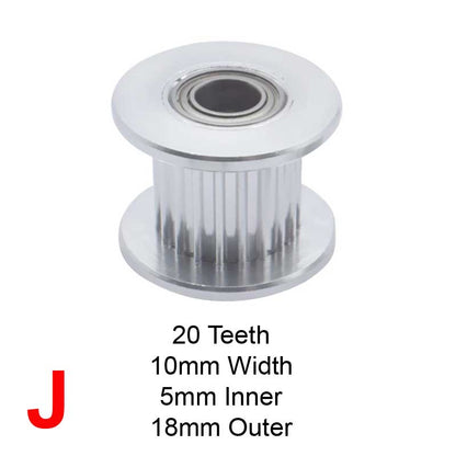 10mm GT2 idler pulley wheel for 10mm belt - optimize your belt system with this 10mm width idler pulley wheel.