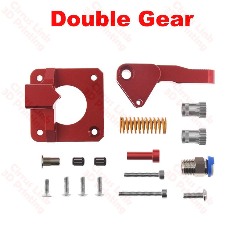 High-performance extruder set with double gear and double pneumatic joint drive feeder.