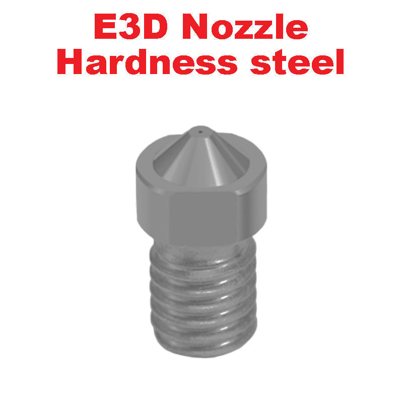 Nozzle E3D Harden steel M6 threaded nozzle for 1.75mm - Durable and precise nozzle for 3D printing.