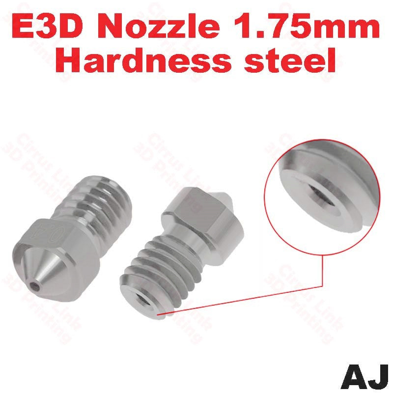 Nozzle E3D Harden steel M6 threaded nozzle for 1.75mm filament.