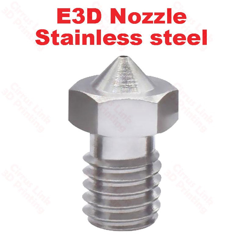 Nozzle E3D V5 V6 Stainless Steel M6 threaded nozzle for 1.75/3mm - High-quality stainless steel nozzle for precise 3D printing.