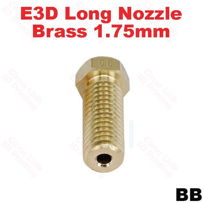 Nozzle E3D Volcano long Brass M6 threaded nozzle for 1.75/3mm.