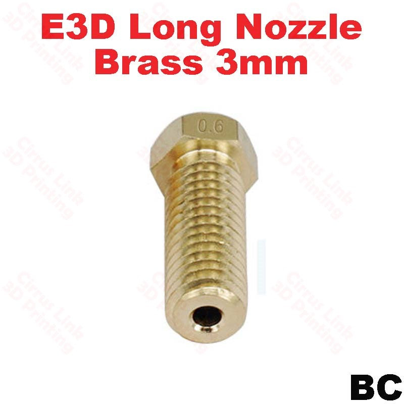 Nozzle E3D Volcano Brass M6 threaded nozzle for 1.75/3mm.