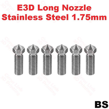 Nozzle E3D Volcano Stainless Steel M6 threaded nozzle for long prints.