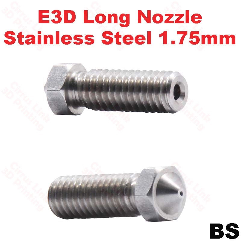 Nozzle E3D Volcano long Steel M6 threaded nozzle - high-performance accessory for improved 3D printing.