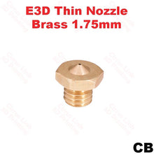 Nozzle E3D Thin Brass M5 threaded nozzle for 1.75/3mm - High-quality nozzle for precise 3D printing.