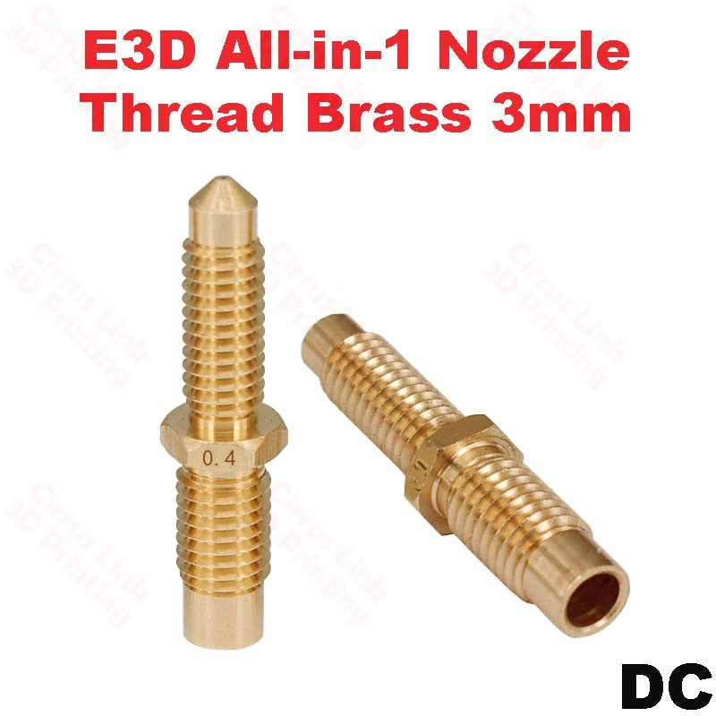 OpenBuild Nozzle All in one E3D Brass nozzle 3mm.