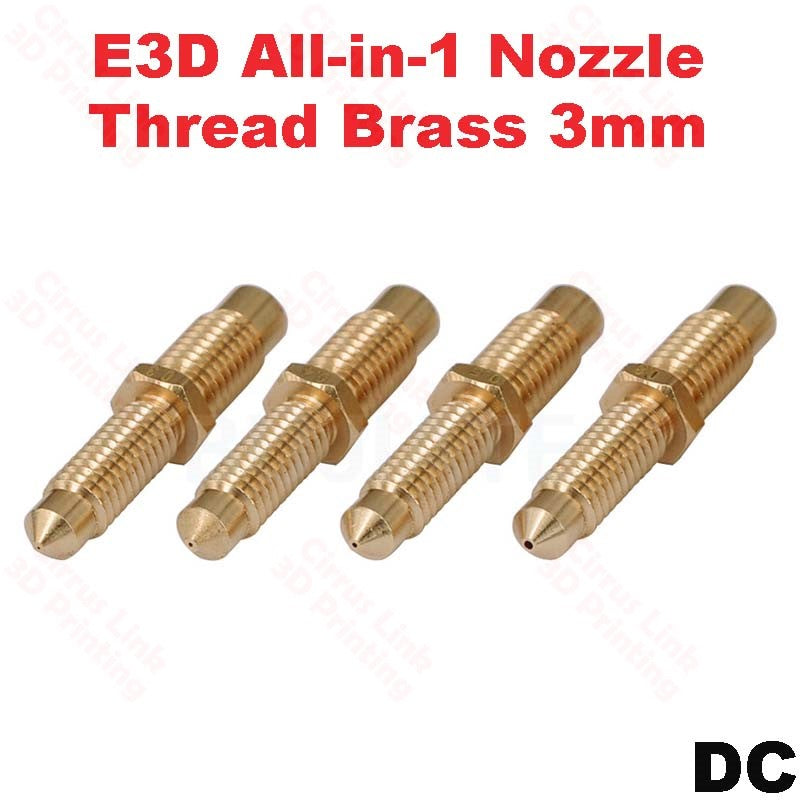 OpenBuild E3D Brass nozzle all in one noodle thread 3mm.
