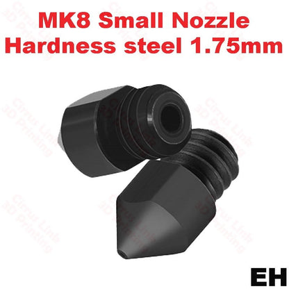 Nozzle MK8 hardness Steel M6 threaded nozzle for 1.75/3mm - Durable and versatile nozzle for precise 3D printing.