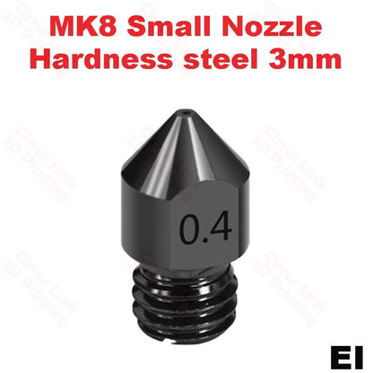 Nozzle MK8 hardness Steel M6 threaded nozzle for 1.75/3mm.