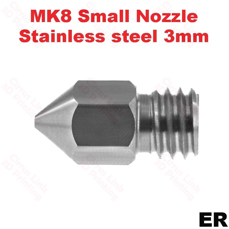 Nozzle MK8 Stainless Steel M6 threaded nozzle for 1.75/3mm -ES – 3D ...