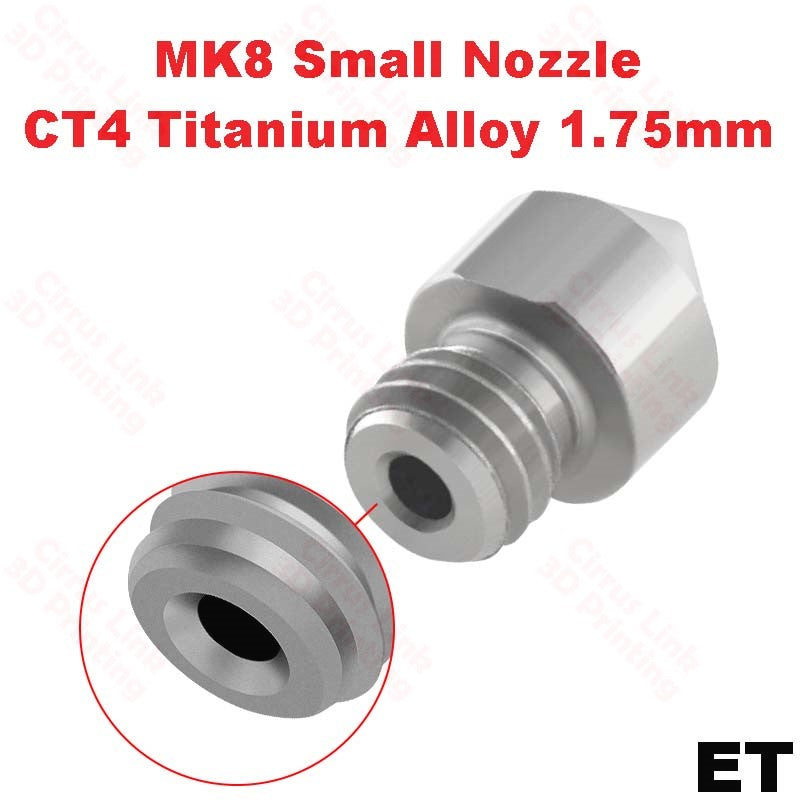 Nozzle MK8 TC4 Titanium Alloy M6 threaded nozzle