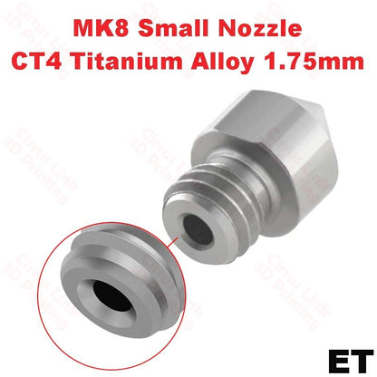 Nozzle MK8 TC4 Titanium Alloy M6 threaded nozzle