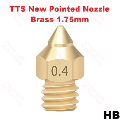 Nozzle TTS Pointed Brass M6 threaded nozzle for precise and efficient 3D printing.