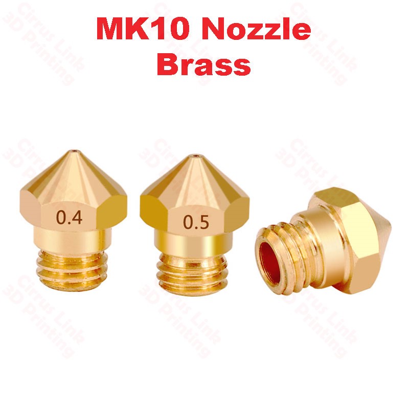 Nozzle MK10 Brass M7 threaded nozzle for 1.75/3mm - High-quality nozzle for precise 3D printing.