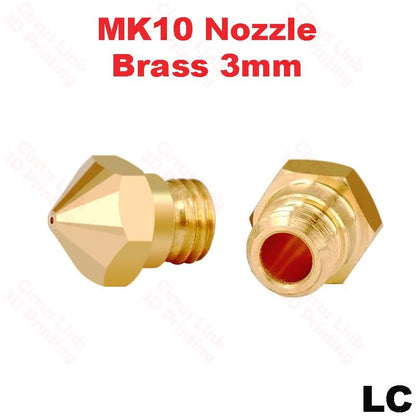 Nozzle MK10 Brass M7 threaded nozzle for 1.75/3mm. High-quality and durable nozzle for efficient printing.