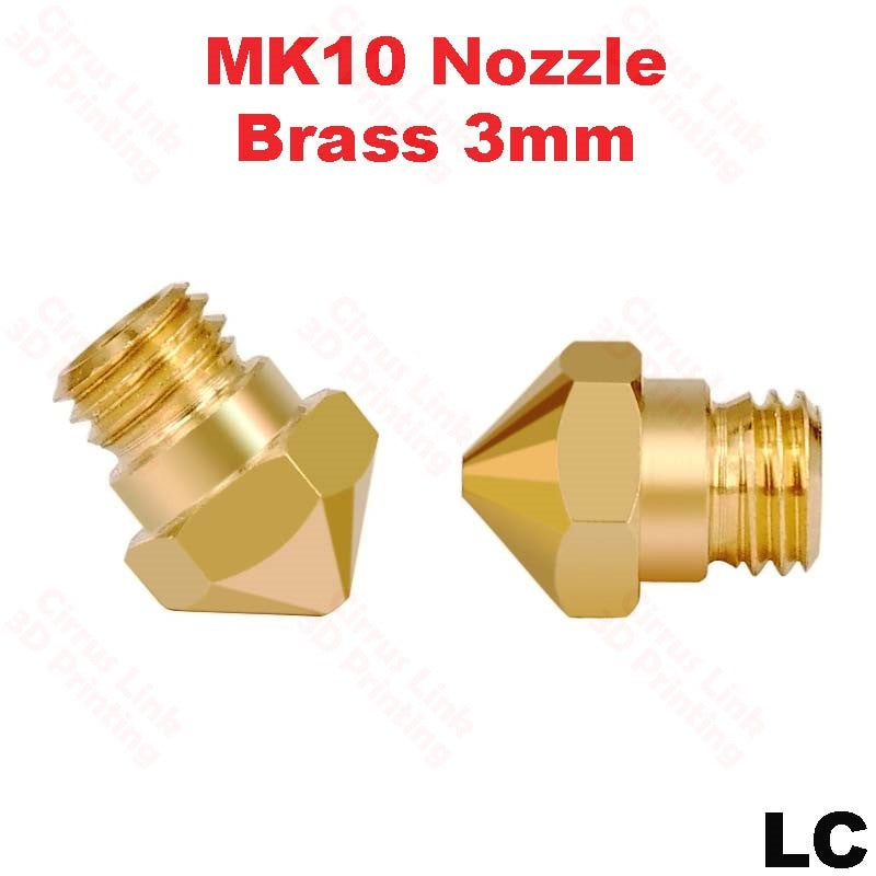 Nozzle MK10 Brass M7 threaded nozzle for 1.75/3mm - High-quality nozzle for precise 3D printing.